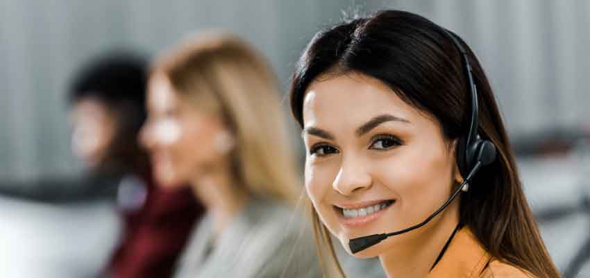 Employees utilizing advanced contact center solutions to deliver exceptional customer service.